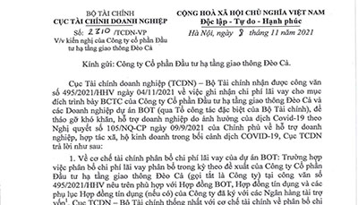 Vướng mắc về cơ chế tài chính được giải quyết, tạo niềm tin cho các cổ đông chiến lược nước ngoài đầu tư vào HHV - CÔNG TY CỔ PHẦN ĐẦU TƯ HẠ TẦNG GIAO THÔNG ĐÈO CẢ