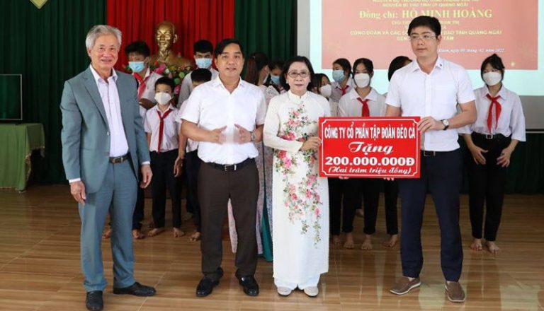 Đèo Cả tài trợ 200 triệu đồng cho Trung tâm nuôi dạy trẻ khuyết tật Võ Hồng Sơn